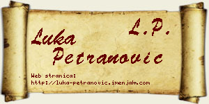 Luka Petranović vizit kartica